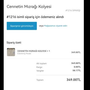 Takievi.com.tr Sipariş Ettiğim Kolye Gelmedi