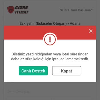 Obilet Bilet İptal Sorunu