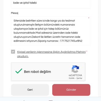 Kafkas Pet Market Kafkas Pet Sitesi Ürün Yollamıyor Ücret İadesi Yapmıyor Ulaşılamıyor