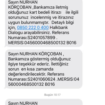 Halkbank Paraf Kart Yasal Olmayan Kart Ücret Kesintisi