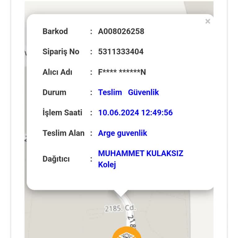 A101 Başkasına Teslim Edilen Kargo