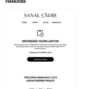 Sanal Çadır Stokta Olmayan Ürün Satışı Ve İptal Sorunu: Acil Çözüm Bekliyorum!