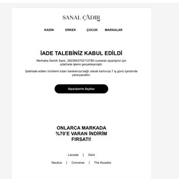 Sanal Çadır Stokta Olmayan Ürün Satışı Ve İptal Sorunu: Acil Çözüm Bekliyorum!