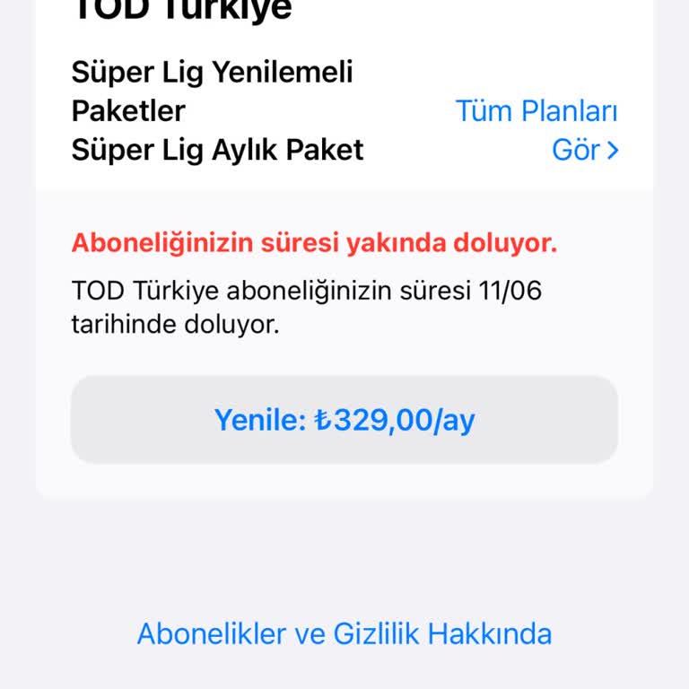 TOD Tv Tod Paket İptal Edilmiyor