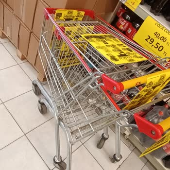 Şok Market İçecek Dolabı Ve Alışveriş Arabası