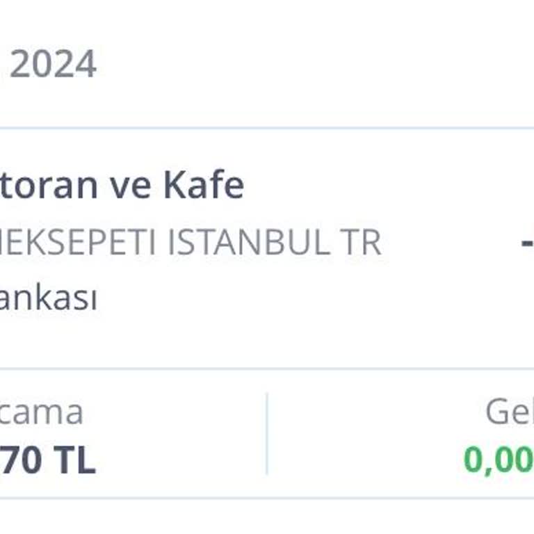 Yemeksepeti'nden Bilgim Olmadan Banka Hesabımdan Para Çekilmiş.