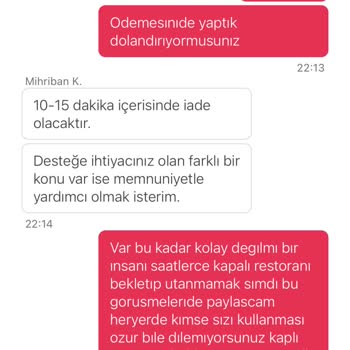 Yemek Sepeti Sipariş Getirmiyor İade Yapmıyor