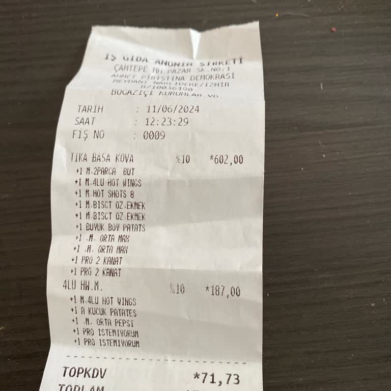 KFC Narlıdere Pakette Eksik Ürün