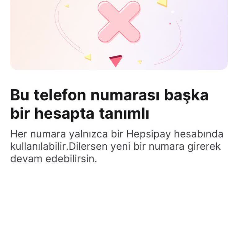 HepsiPay Bu Telefon Başka Bir Hesapta Tanımlı