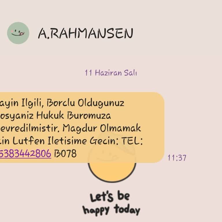 Güven Hukuk (Sms) Yanıltıcı Hukuk Bürosu Mesajı Ve Sahte Borç Bildirimi