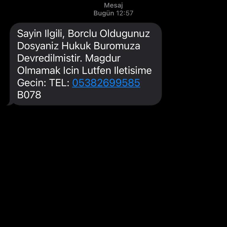 Finans Kuruluşları Adıyla Dolandırıcılık Sayin İlgili, Borçlu Olduğunuz Dosyanız Hukuk Büromuza Devredilmiştir.