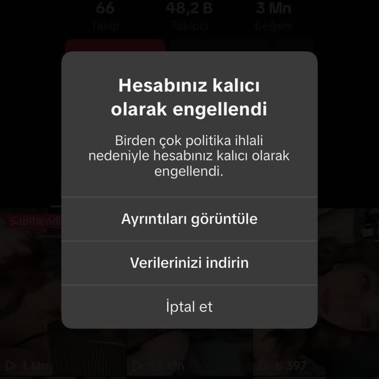 TikTok Hesabım Kapatıldı
