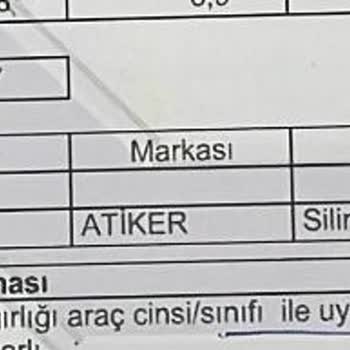 TÜVTÜRK Azami Yük Araç Cinsi/ Sınıfıyla Uyuşmuyor