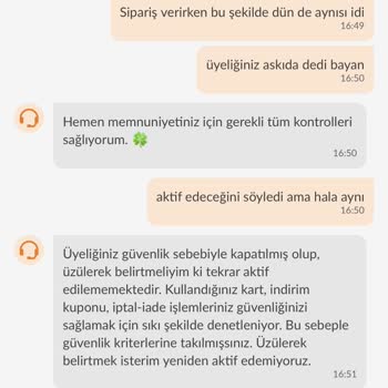 Trendyol Üyeliğimi İptal Etti