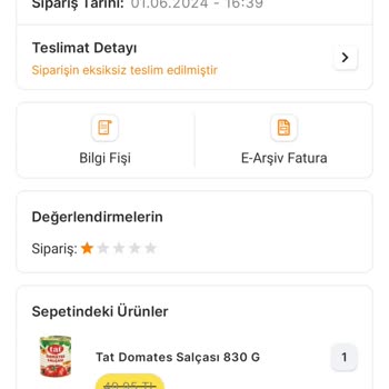 Eksik Sipariş Migros Sanal Market