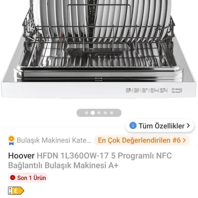 Hoover Bulaşık Makinesi Üst Pervane Tedarik Sorunu