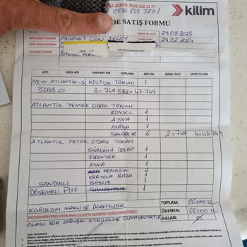 Kilim Mobilya'dan Aldığım Ürünlerin Teslimat Ve Kurulum Sorunları