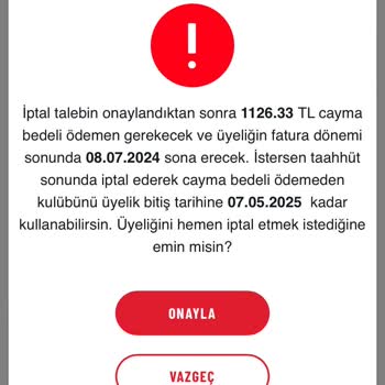 MACFit (İstanbul Avrupa) Macfit Cayma Bedeli