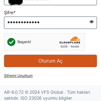 VFS Global VFS Giriş Hata Veriyor