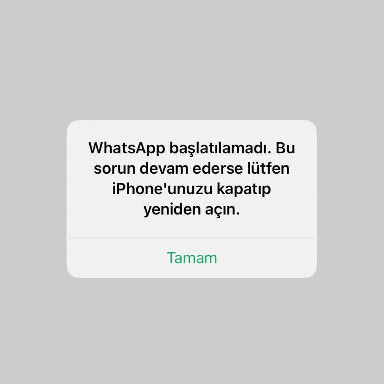 İPhone 11 WhatsApp Hatası