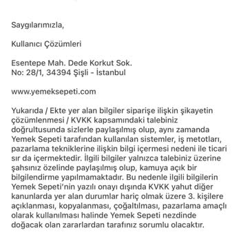 Yemeksepeti Ürünlerimi Teslim Etmedi!