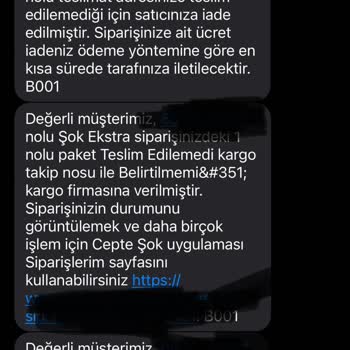Şok Market Siparişimi Sebepsiz Yere İptal Etti!