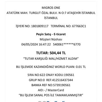 Migros Sanal Market Pişmanlığı