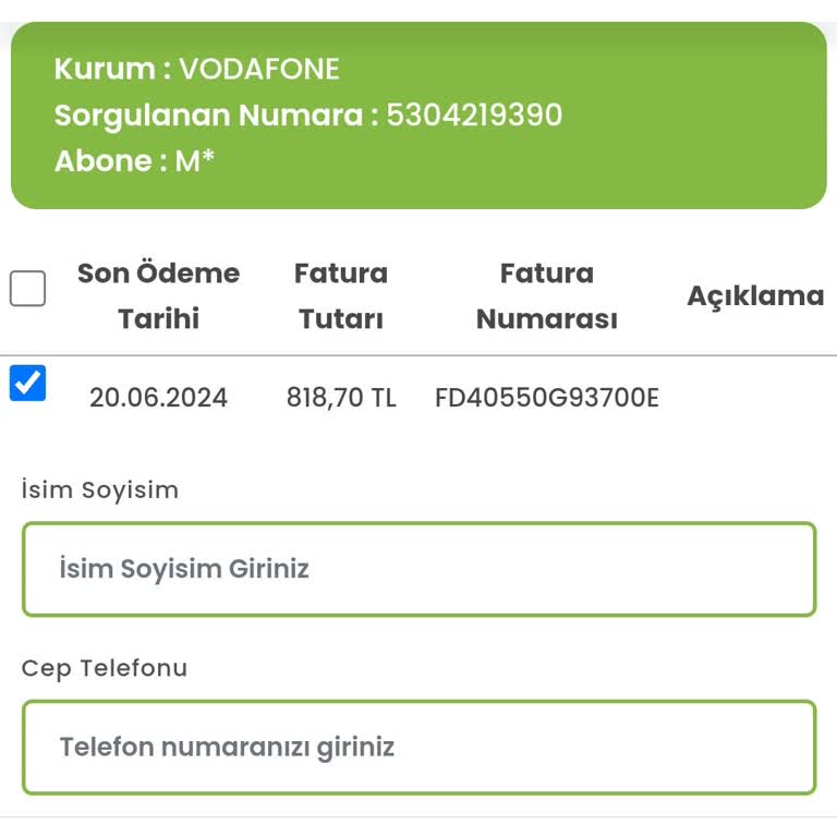 Vodafone Cayma Hakkı Kullanım