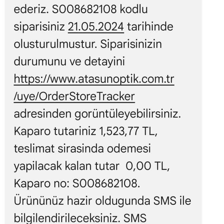 Atasun Optik Çok Kötü Hizmet...