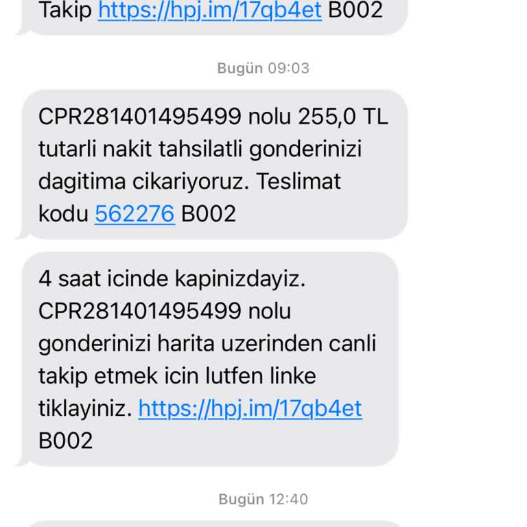 hepsiJET Kargom Zamanında Teslim Edilmedi. Gerekli Hassasiyet Gösterilmedi.