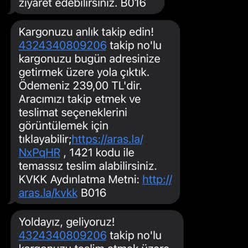 Aras Kargo İzmir Torbalı Yazıbaşı Şubesinden Şikayetçiyim