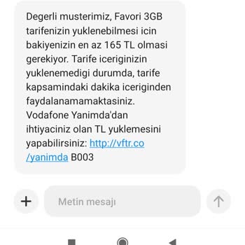 Vodafone'un Talep Etmeden Tarife Değiştirmesi Ve 5 GB. I 3 E Düşürmesi