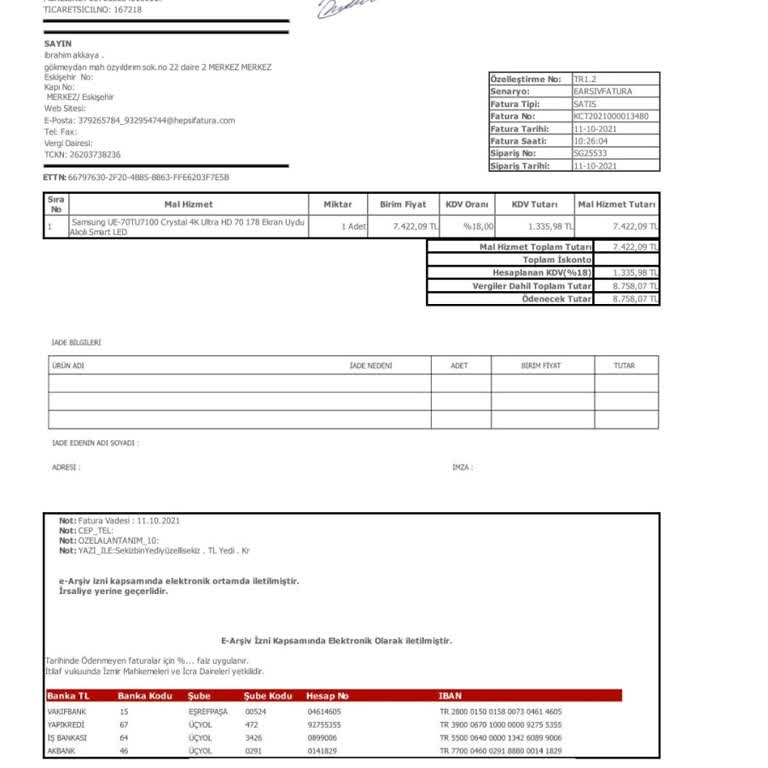 Samsung TV Panel Arızası