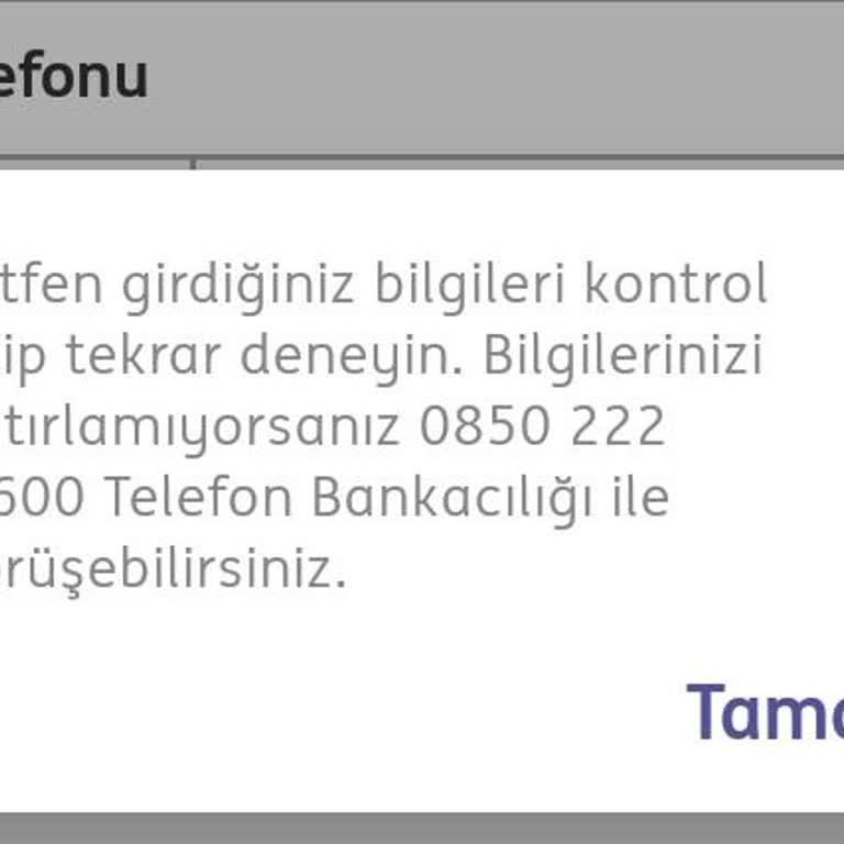 ING Bank Müşteri Temsilcisine Bağlanamama Ve Şifre Bloke