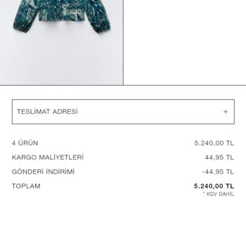 Zara Siparişi Teslim Etmiyor