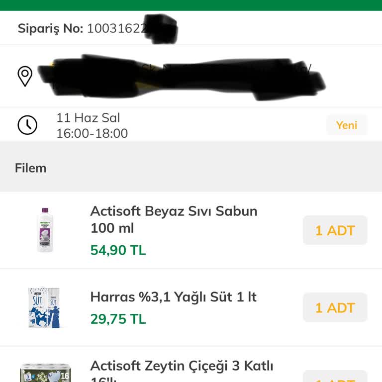 File Market Online Siparişi Getirmedi