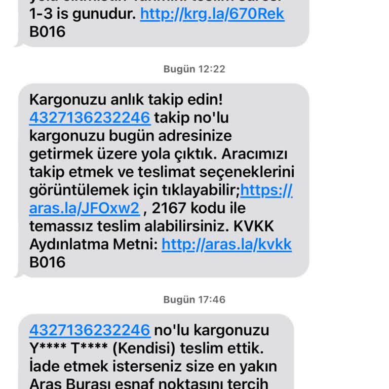 Aras Kargo Aras Ciddi Bir Pişmanlıktır