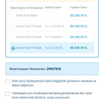 Tatil Sepeti Ek Ücret Çıkarılması Ve Vade Farkı İstenmesi