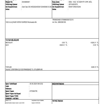 Kocaeli Vergi Dairesi Başkanlığı Eksik İade Ücreti