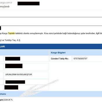 MNG Kargo Kaybolan Kargomun Tazmin Ücretini Ödemiyor.