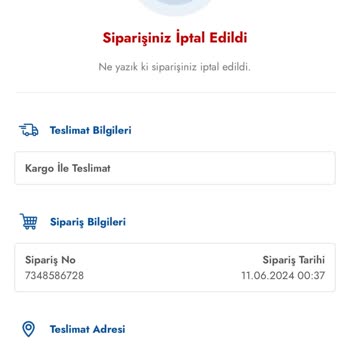 Şok Market Siparişimi Bilgim Dışında İptal Etti