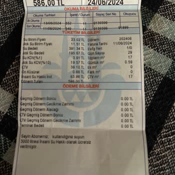 İBB - İstanbul Büyükşehir Belediyesi Mayıs 2024 Su Faturası