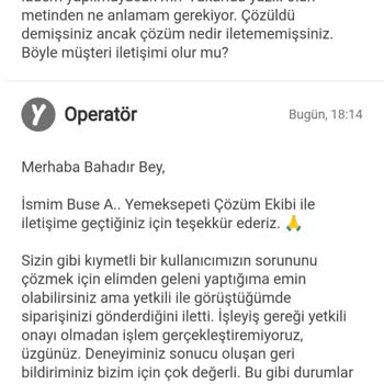 Yemeksepeti Eksik Ürün Mağduriyeti