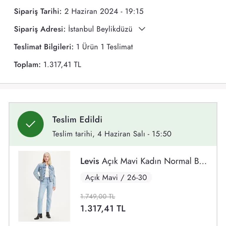 Boyner Hatalı Ürün Gönderdi