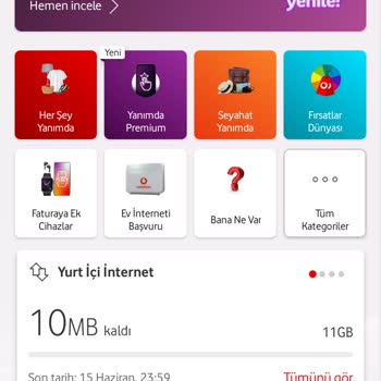 Vodafone İnternet Harcama Sistemi