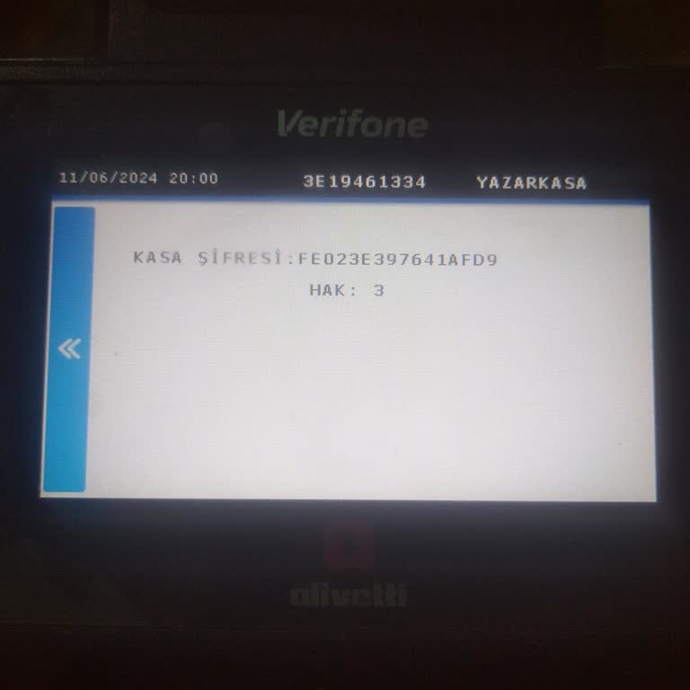 Verifone Yazar Kasa Kasa Şifresi Hatası