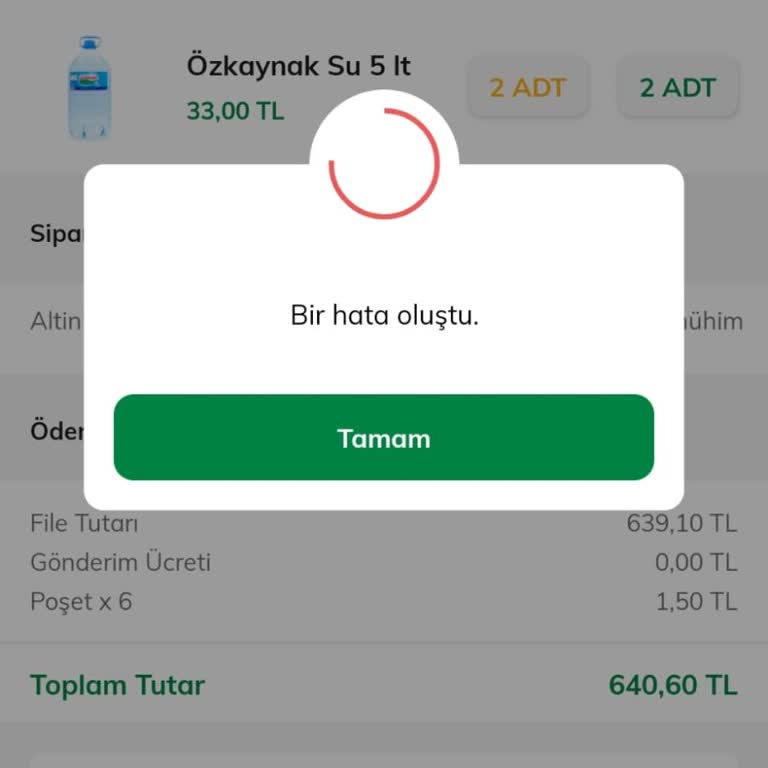 File Market Online Alışveriş İptal Sorunu