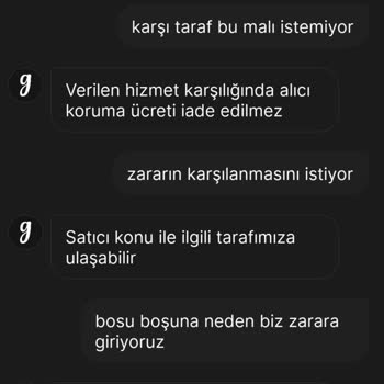 Gardırop Alıcı Koruma Hizmeti Yüzünden Benim Paramı Alıyor