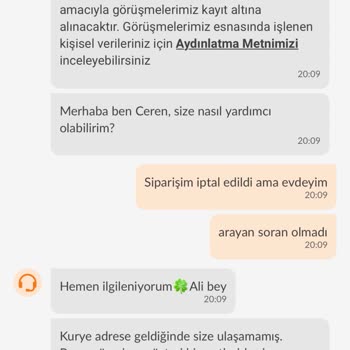 Trendyol Yemek Kurye İnisiyatifi Ve Sipariş İptali
