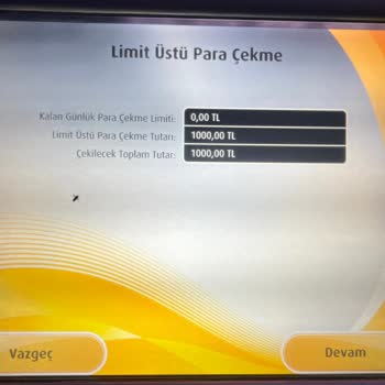 VakıfBank Bankamatiğin İşlem Masrafını Bildirmemesi.